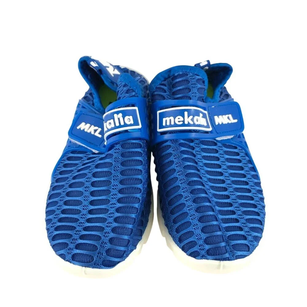 Mekalia Boys Water Shoes Mesh Slip On Blue Size 34 US 13